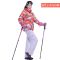 嘟嘟美倍尔 2016冬季女士滑雪服套装户外防风防水保暖冲锋衣单双板滑雪衣 XXL 灰衣桔裤