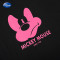 3ZSQ DISNEY/迪士尼 MICKEY 男女款 纯棉圆领休闲印花短T(短袖） L(170/92A) 16-黑/白