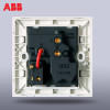 ABB开关插座 德宁雅白 一开五孔带灯LED灯家用墙壁暗装面板AN226