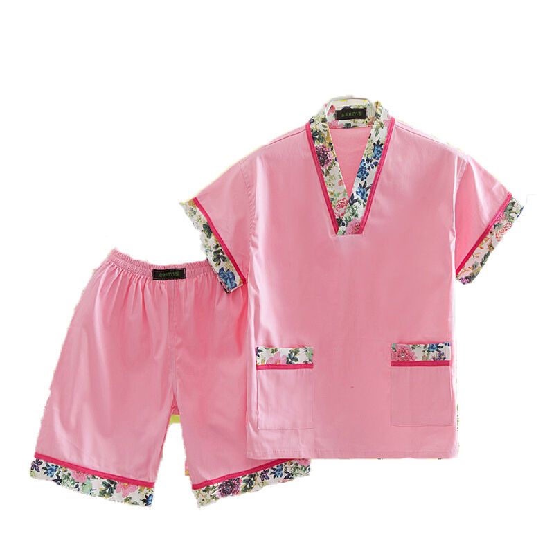 嘟嘟美倍尔 夏季男女童汗蒸服合衣儿童桑拿浴服 小孩浴场浴衣 女款