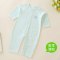 连体衣0-3个月婴儿宝宝衣服2017年春季上新款春夏秋款新生儿衣服空调服宝宝睡衣哈衣单排扣长袖爬爬服 90cm(90cm（推荐18-24个月 薄款闭裆-浅绿
