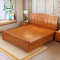 云图家具 高档实木床 1.8米双人床储物高箱床 中式床 实木婚床 高箱结构+2柜+棕垫