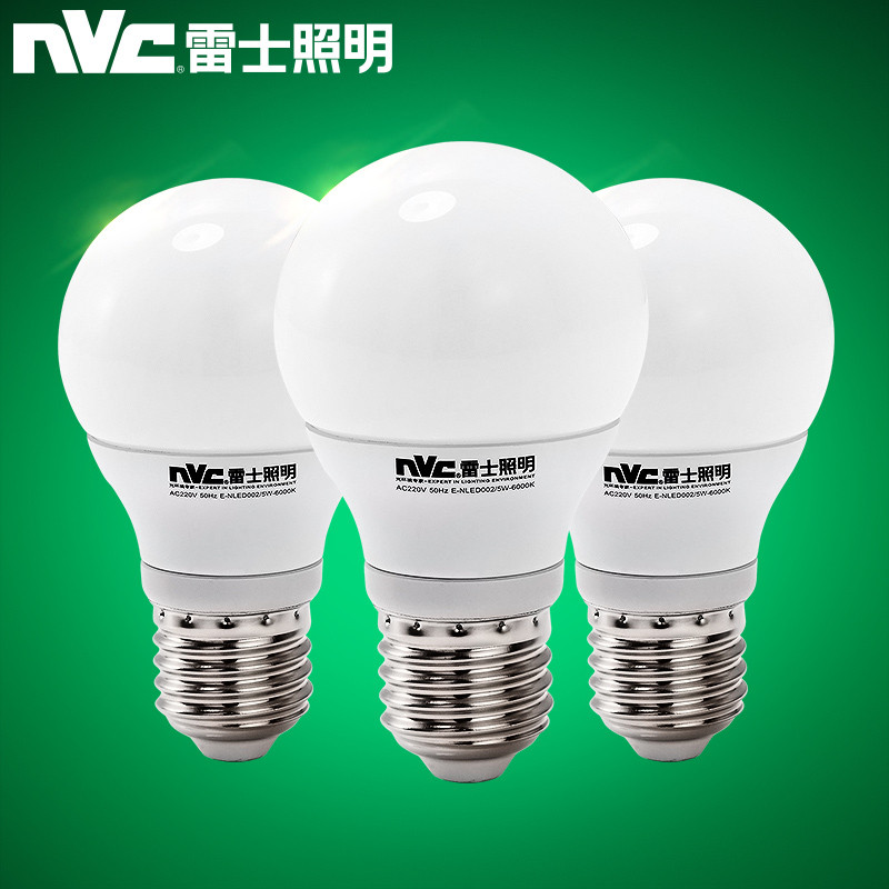 雷士照明NVC LED光源灯泡 家用螺口灯泡球泡灯E27螺口灯泡 E27螺口灯泡 38瓦大功率正白光6500K