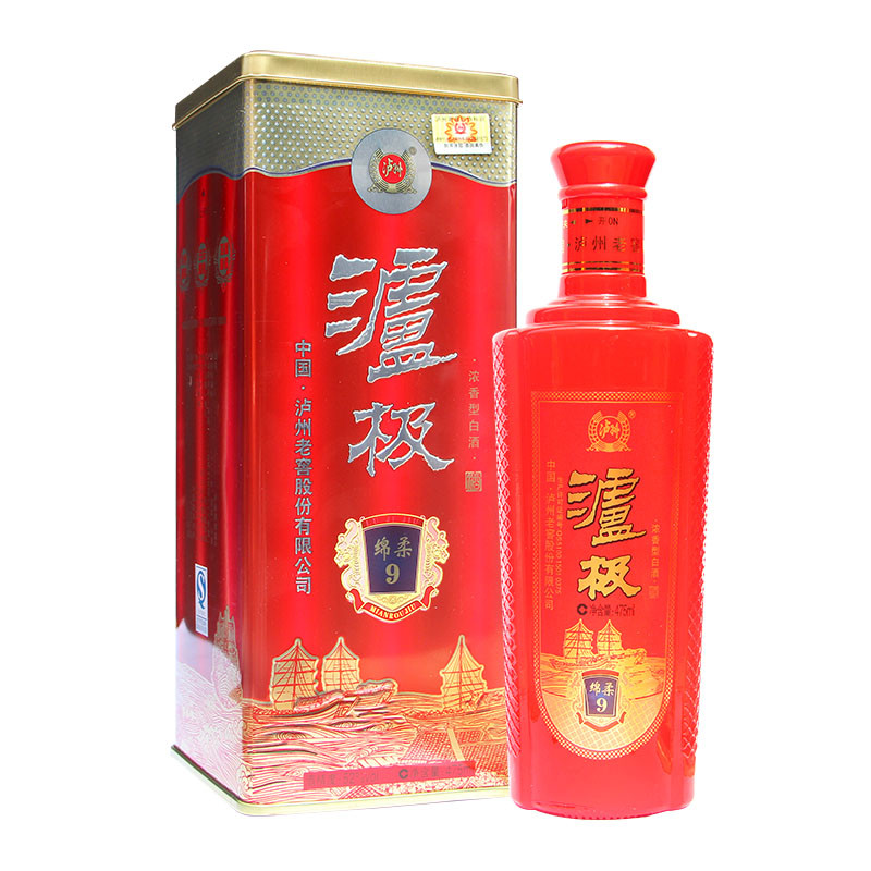 泸州老窖泸极绵柔9 浓香型52度白酒475ml