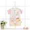 2017新品夏天婴儿连体衣夏季薄新生儿衣爬服婴幼儿短袖哈衣0-1岁3男女宝宝夏装可爱卡通简约休闲内衣 66cm(66码（建议身高59-66cm) 粉色小蜜蜂