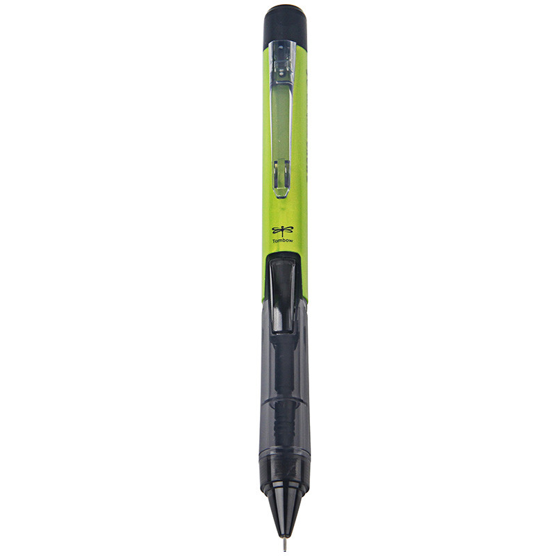 日本文具进口TOMBOW蜻蜓侧按出铅自动铅笔0.5mm绘图笔带旋转橡皮 草绿色