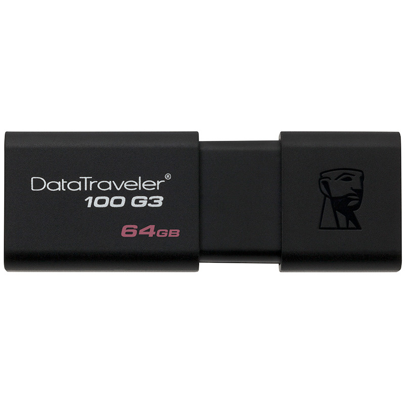 金士顿（Kingston）DT 100G3 64GB USB3.0 U盘 黑色 新旧包装随机发货