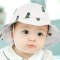 婴儿帽子凉帽夏遮阳帽0-3-6-12个月新生儿盆帽太阳帽2017新品夏季小孩子夏天太阳帽可爱印花帽子 46码：适合3-6个月 粉红色点子梨