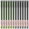 晨光(M&G)AGPA1701黑色中性笔 0.5mm 12支/盒 优品全针管签字笔 水笔 黑笔 水性笔 笔类 黑色