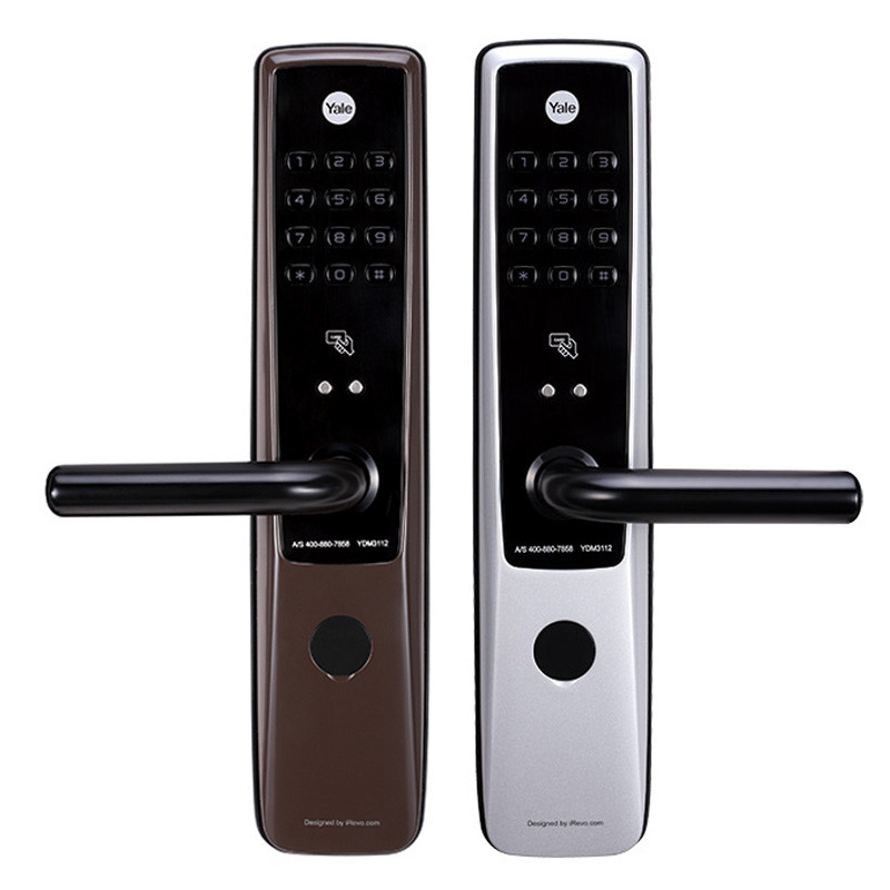 Yale/耶鲁电子锁电子锁厂价直销按键密码/刷卡/电子门锁YDM3112（棕色）