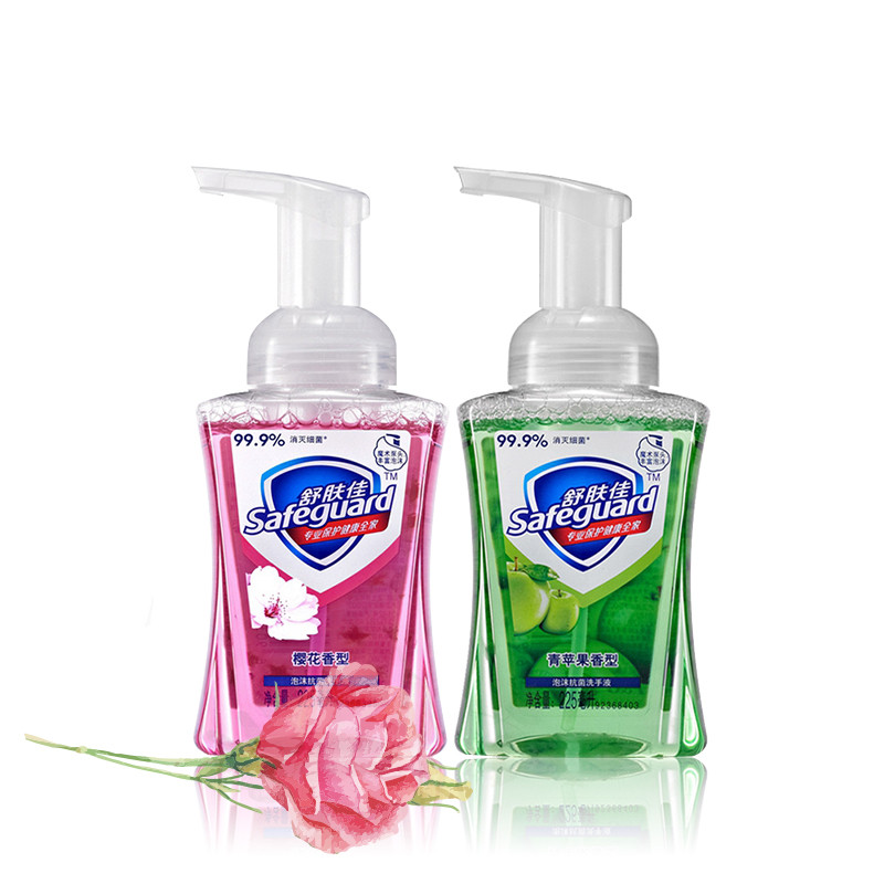 舒肤佳泡沫抗菌洗手液樱花225mL+苹果225mL 健康抑菌 温和洁净