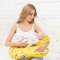 婴儿哺乳枕头喂奶枕护腰垫新生儿抱宝宝授乳靠枕浦乳枕2017新品可爱卡通印花简约男女宝宝枕头 可爱猴月亮枕