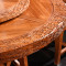 木屋子 红木餐桌餐椅组合新中式刺猬紫檀实木家具 祥云1.38米圆桌