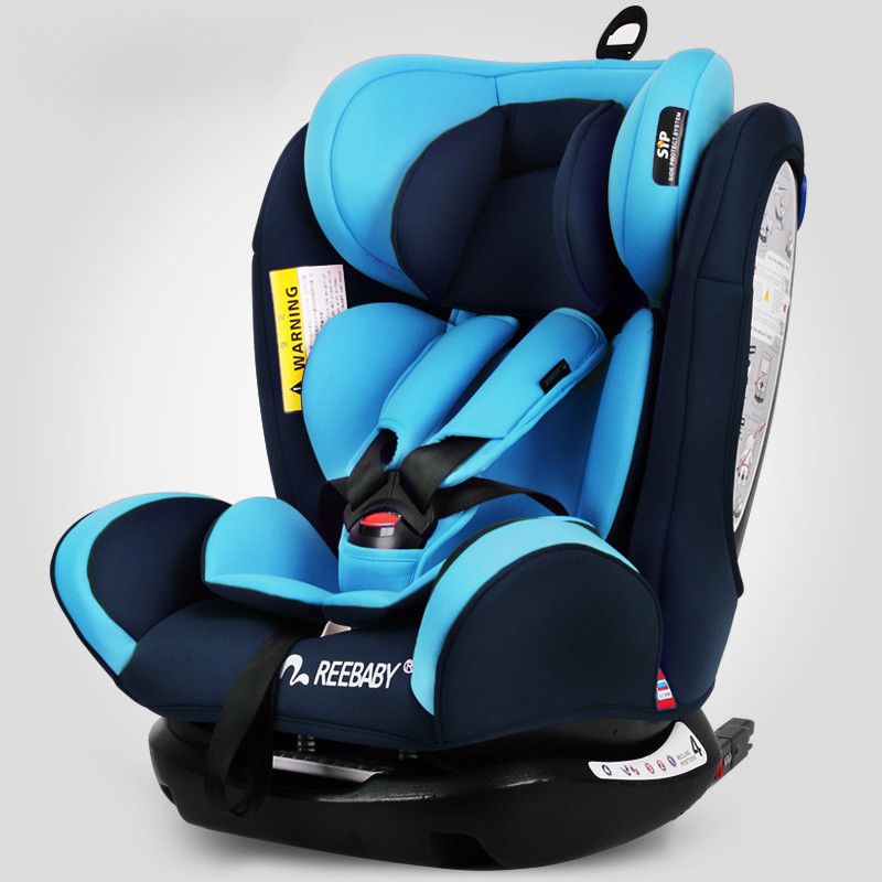 瑞贝乐（REEBABY）汽车儿童安全座椅ISOFIX接口 906/906F（0-12岁）阻燃针织透气面料 博学蓝ISOFIX款