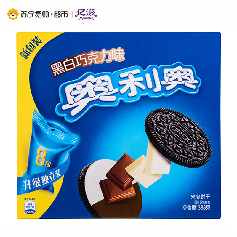 奥利奥黑白巧克力夹心饼干388g