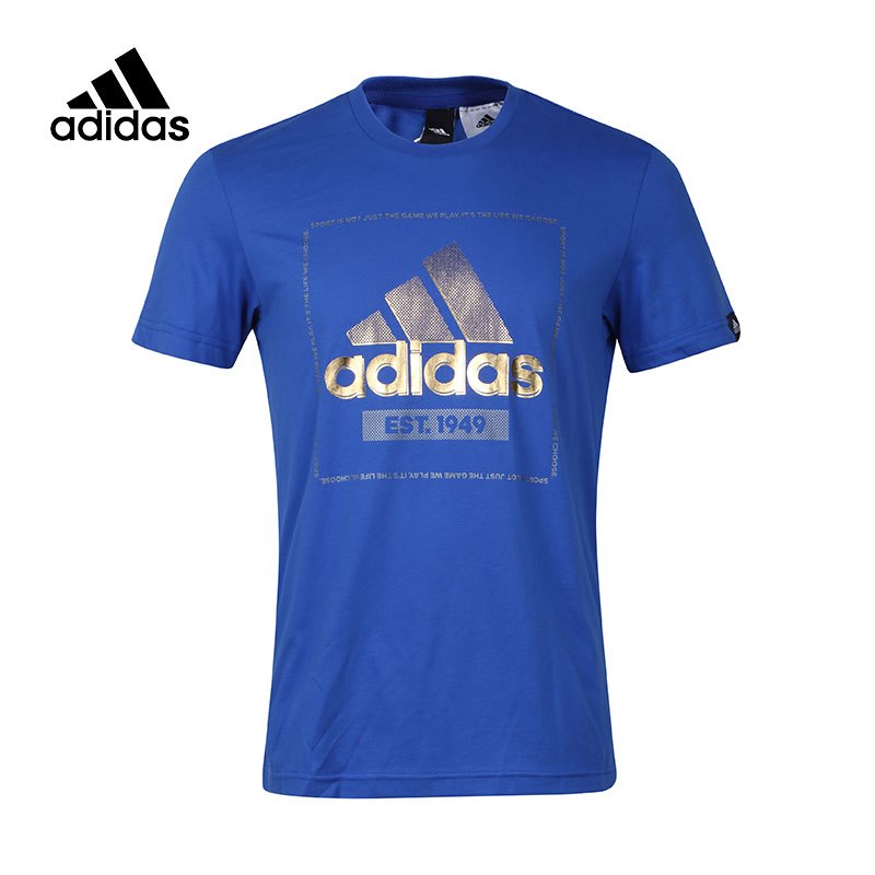 Adidas阿迪达斯短袖男装 2017夏季运动休闲速干透气跑步T恤CG1659 XXL CD1079蓝色