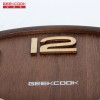 极客库GEEKCOOK中式木质14英寸挂钟静音客厅办公古典时钟表复古中国风石英挂表GK100054 数字面胡桃色