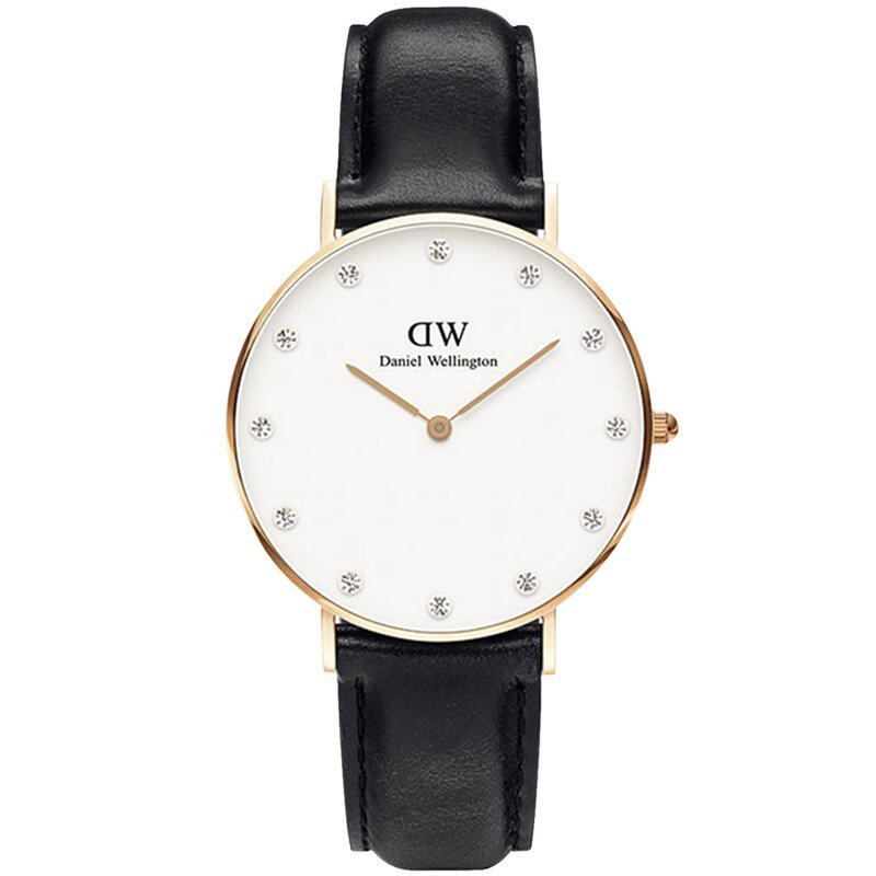 丹尼尔惠灵顿（Daniel Wellington）手表DW女表34mm表盘金色边皮带超薄女士石英表0951DW