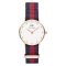 丹尼尔惠灵顿（Daniel Wellington）手表DW女表26mm金色边尼龙带超薄女士石英表0905DW