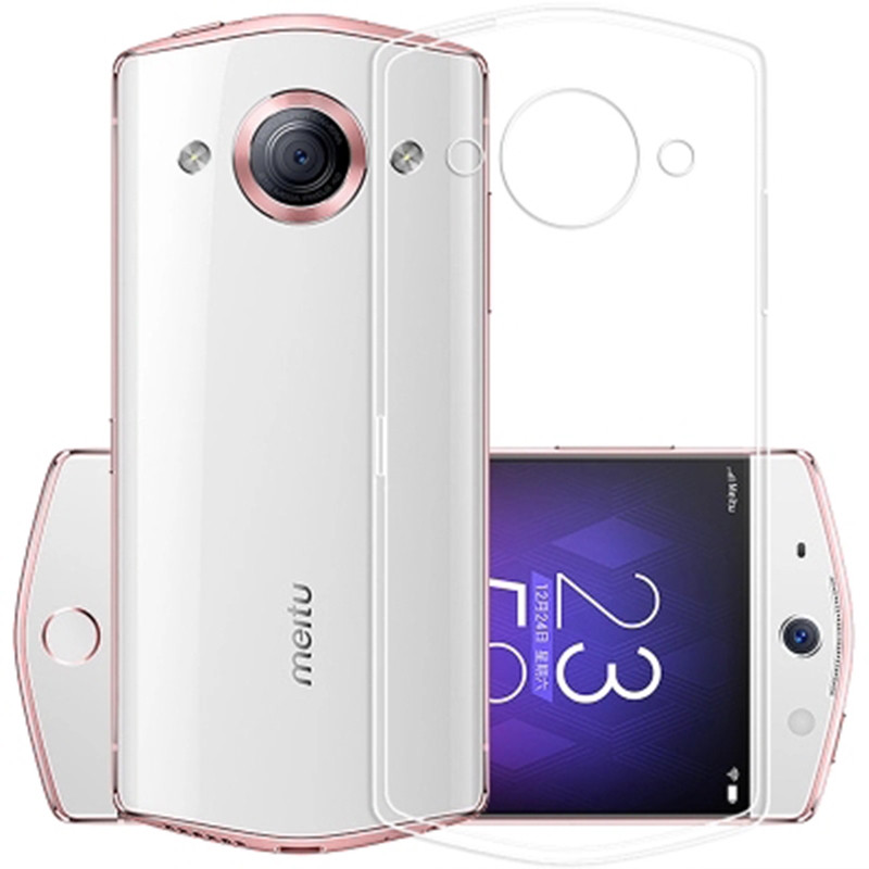 逸美达 美图M8手机壳 meitu M6/M6S保护套透明防摔软硅胶外壳女款个性全包边硅胶套 【壳膜套装】美图M6【5寸】【透明软壳+全屏白钢化膜】