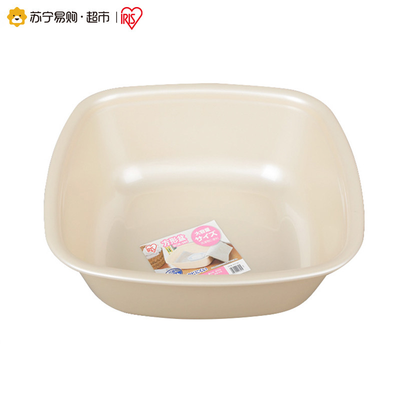 爱丽思(IRIS) 日本家用正方形塑料水盆 洗菜洗水果盆BOK-380