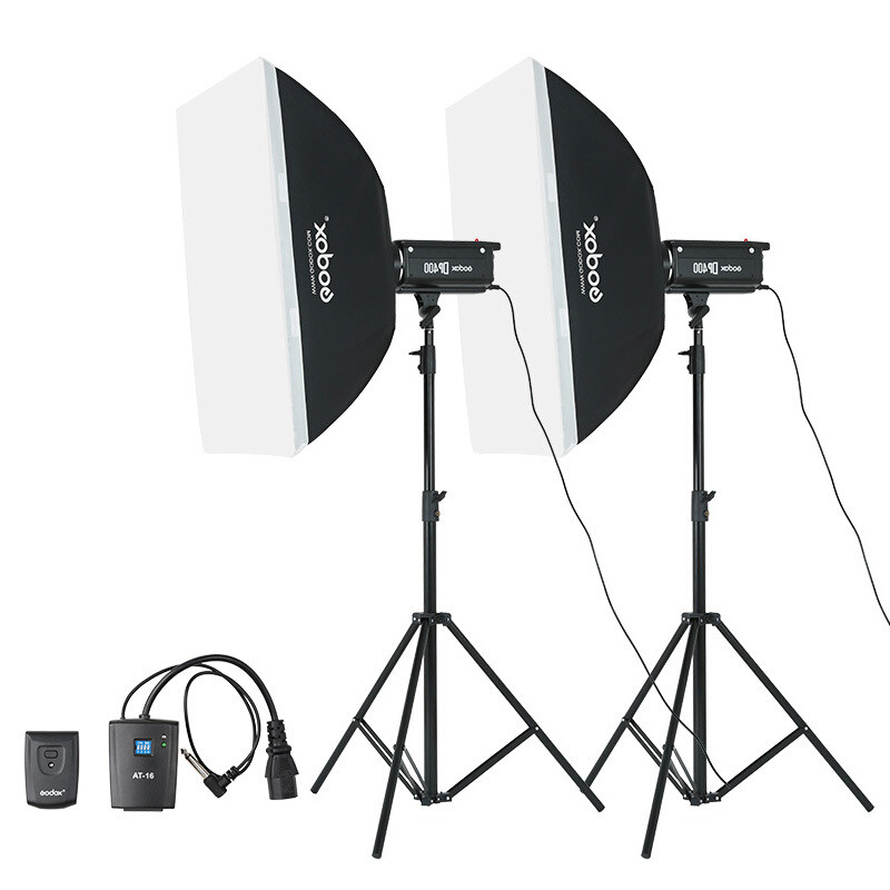 神牛（Godox）DP400W两灯 摄影棚闪光灯套装摄影灯 摄影柔光箱拍照灯两灯