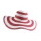 2017韩版帽子女士夏季防晒草帽户外沙滩遮阳帽黑白条纹大沿太阳帽 黑色条纹