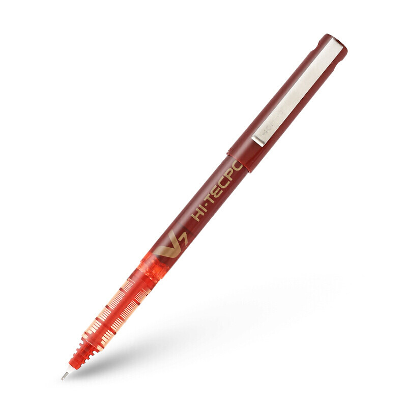 日本PILOT百乐BX-V5/V7水性笔针管走珠笔耐水性水笔 V7红色(0.7mm)
