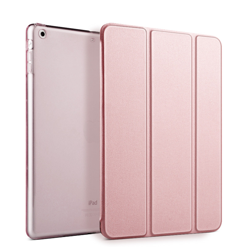 酷猫 ipad Pro9.7保护套 轻薄三折视频支架智能休眠 苹果平板电脑Pro9.7皮套全包防摔保护外壳 玫瑰金-送贴膜