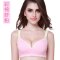 2017新品夏季哺乳文胸孕妇内衣胸罩怀孕期无钢圈浦喂奶防下垂产后聚拢有型可爱简约小清新多款可选 85B 彩棉虾粉