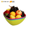 欧润哲(ORANGE) 3只装大号PP塑料方形厨房洗菜篮子家用水果盆客厅水果盘食物收纳盆106269