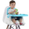 宝宝餐椅儿童餐椅折叠多功能便携式婴儿塑料餐椅吃饭椅子 香槟金带轮子（靠背可调节）