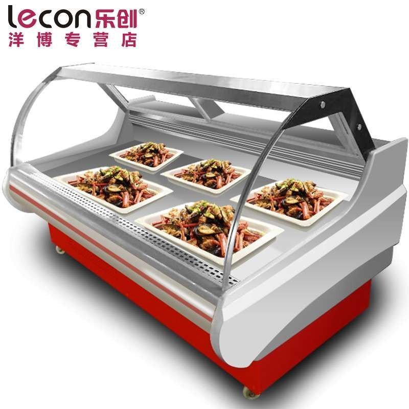 lecon/乐创 1米直冷熟食展示柜卤菜熟食柜冷鲜肉冷藏柜保鲜柜鸭脖展示柜 冷柜冰柜
