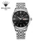 上海钻石牌（DIAMOND)手表机械表男表全自动大表盘日历精钢8030男士机械表DA-8030G钻石手表黑面白钢 黑面白钢带