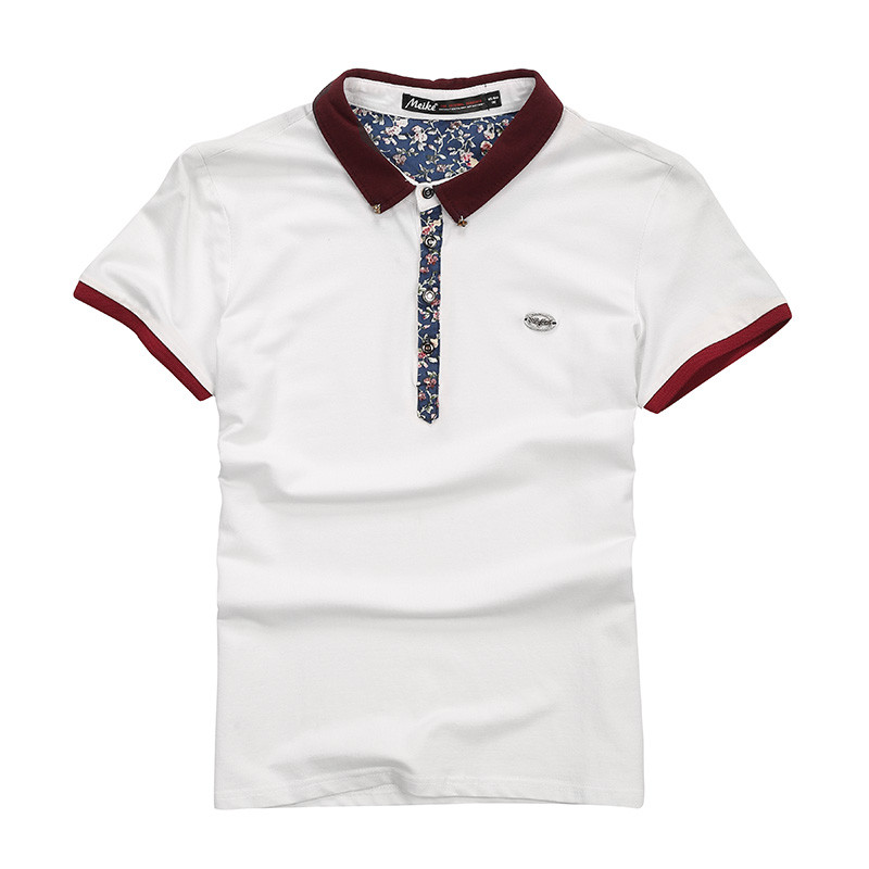 美克运动翻领体恤男士polo衫宽松11421152097 白色 3XL