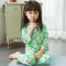 2017新品夏季棉绸儿童小孩睡衣套装男孩女童绵绸长袖长裤薄空调家居服宝宝可爱卡通简约小清新多款可选 110cm(75码（110-120cm 宝蓝色白底浅蓝叮当猫MC