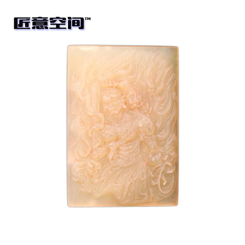 匠意空间 羊角 血料 不动明王 佛牌 挂件 手工雕刻 单品