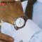 艾戈勒(agelocer)瑞士手表 新款黑森林系列 时尚镂空自动机械表男士轻奢腕表 80小时长动能 镶钻皮带手表 玫金金色钢带6101D9