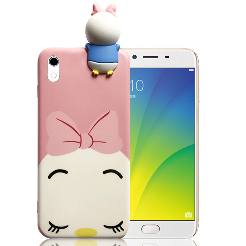 送挂绳送膜】溪特 oppo r9plus手机保护壳/套 趴趴卡通保护软壳(6.