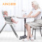 AING爱音E06多功能便携可折叠儿童餐椅婴儿吃饭座椅 宝宝 餐椅 玛瑙红