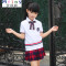 Mtiny深圳小学生校服英伦风套装夏季新款男女儿童合唱表演服幼儿园园服 100cm 女孩（红色）