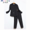 Mtiny西服套装女韩国夏季宽松时尚条纹帅气小西装通勤OL职业装两件套潮 XL 黑色黑底白条纹