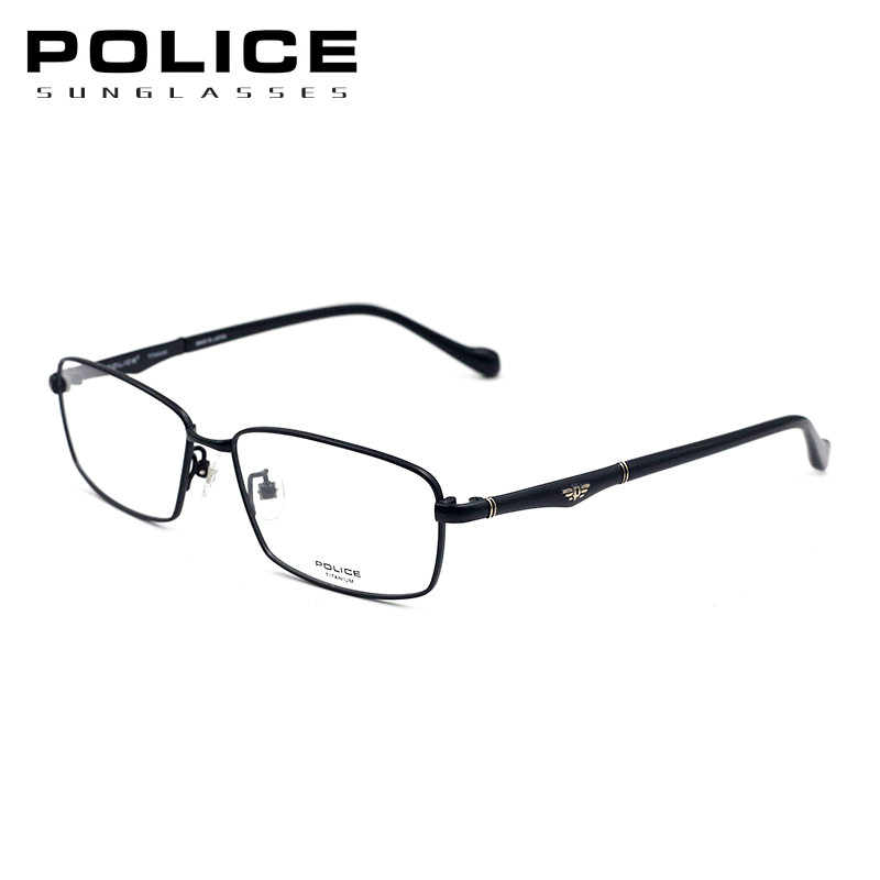 police眼镜架男女款 商务全框纯钛超轻可配带度数眼镜框VPL328K 0531