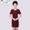 Mtiny中年女夏T恤妈妈装夏装短袖连衣裙30-40岁中老年人春装打底衫女装 5XL【参考155-165斤】 黑色长袖