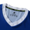 KELME卡尔美 男式光板足球服套装 比赛组队服队服 V领短袖短裤运动服套装 871001 S 彩蓝/白