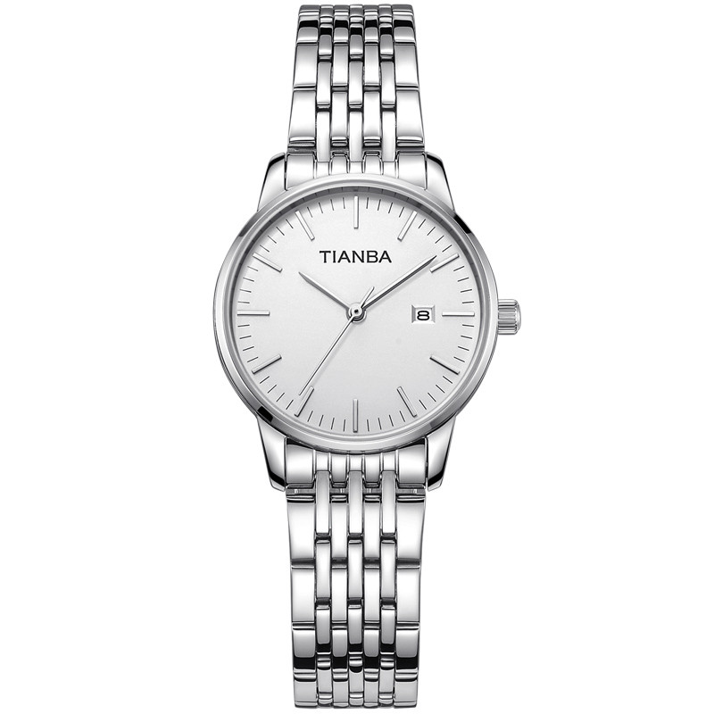 天霸(TIANBA)名仕系列女士手表时尚商务女表 金属不锈钢表带 简约情侣表 石英表 女 TL3037.02SS