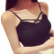 2017款】吊带背心女大码黑色短款打底交叉带学生内搭纯棉吊带衫外穿小背心_5 XS 深紫色