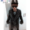 Mtiny摇滚朋克乐队DJ男歌手演出服 非主流时尚铆钉皮衣 发型师外套装男 XL 黑色1百搭铆钉皮裤