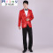 Mtiny男士礼服韩版新款演出服男装亮片西服套装合唱司仪主持人歌手服装 大号身高180体重175斤左右 黑色上衣