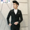 Mtiny男士西服套装结婚伴郎服韩版修身商务小西装衬衫或马甲三件套春秋 衣XXL/33裤适153斤 酒红色西服西裤衬衫